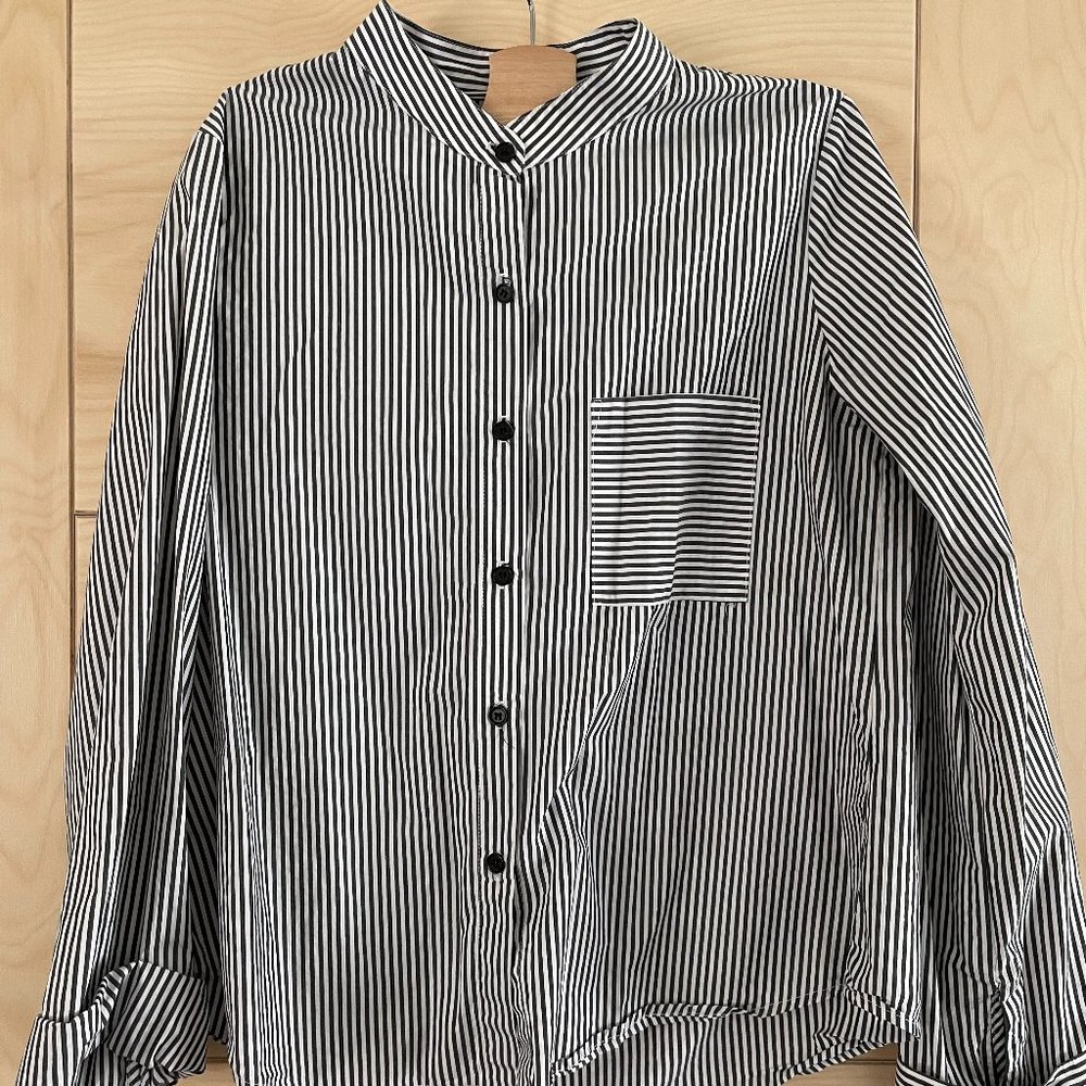 REFORMATION Billie Striped Shirt - Picture 1 of 6